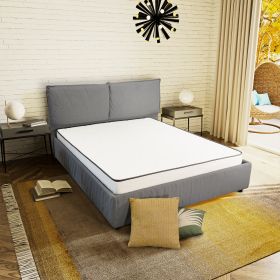 6 in. Tight Top Pocket Spring Mattress in a Box, Queen, Soft Foam Mattress for Bed Frames, White