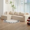 Sectional Couch Covers L Shape Sofa Covers, 2 Pcs Anti-Slip Sofa for 3 + 3 Seaters Chaise Cushion Couch with Pillowcases