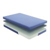 7inch Twin Mattress and Pillow Set Breathable Fabric Gel-Infused Memory Foam Mattress, Blue, Mattress in a Box