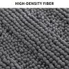 Chenille Bath Rugs Mat for Bathroom Slip-Resistant Shag Extra Soft and Absorbent Bath Rug for Shower Room Machine-Washable Fast Dry (Grey; 60" x 90")