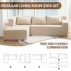 Sectional Couch Covers L Shape Sofa Covers, 2 Pcs Anti-Slip Sofa for 3 + 3 Seaters Chaise Cushion Couch with Pillowcases