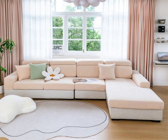 Elastic sofa cover, cushion cover, sofa hat, solid color sofa cover, all inclusive, all season universal cover, sofa cushion cover (Color: Beige, size: Backrest S)