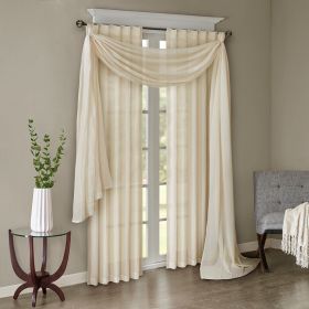 Solid Crushed Curtain Panel Pair(2 Pcs Window Panels) (Color: as Pic)