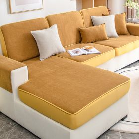 Shanier sofa cover, all inclusive and universal set, new elastic anti slip sofa cushion, all-season universal cover, anti cat scratch (Color: Yuxin Caramel Orange, size: 70*120)